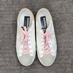 GOLDEN GOOSE SUPERSTAR WOMEN SNEAKERS LEATHER ICE/WHITE/INCENSE SZ EU 40